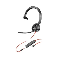 Poly Blackwire 3315 Mono Headset, USB-C/3.5mm, UC Certified (8X217AA)* Headsets