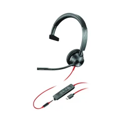Poly Blackwire 3315 Mono Headset, USB-C/3.5mm, MS Certified/UC Certified (8X218AA)* Headsets