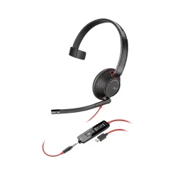 Poly Blackwire 5210 Mono Headset, USB-C/3.5mm, UC Certified, Bulk (8X230A6)* Headsets