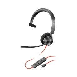 Poly Blackwire 3310 Noise Canceling Mono Headset, USB-C/USB-A, UC/MS Certified (8X216AA)* Headsets