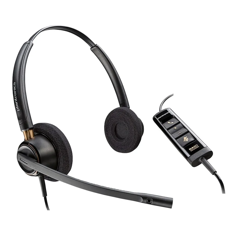Poly EncorePro 525-M Stereo Headset, USB-A, MS Certified (783R2AA)* Headsets