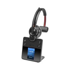 Poly Savi 8410 Office Series Wireless Noise Canceling Bluetooth Mono On-Ear Headset, UC Certified (8L7E6AA#ABA)* Headsets
