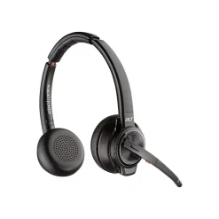 Poly Savi S8220 Spare Wireless Noise Canceling Stereo Headset, Over-the-Head, Black (85T31AA#ABA)* Headsets