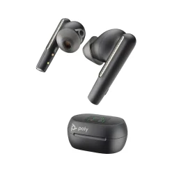 Poly Voyager Free 60+ UC Wireless Noise Cancelling Bluetooth Earbuds, USB-C, MS Certified, Carbon Black (7Y8H0AA)