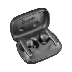 Poly Voyager Free 60 UC Wireless Noise Cancelling Bluetooth Earbuds, USB-C, UC Certified, Carbon Black (7Y8H4AA)