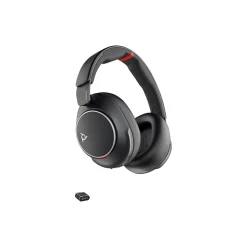 Poly Voyager Surround 85 USB-C UC Stereo Bluetooth Over-Ear Headset with Charging Stand and USB-C/A Adapter, Black (8G7T7AA)* Headsets