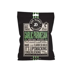 Pretzels<Pop Daddy Garlic Parmesan Pretzels Sticks, 3 oz., 15 Bags/Box (OPD00557)