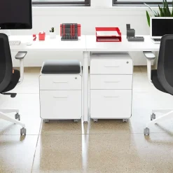 Discount Black Mini Stow 2-Drawer Vertical File Cabinet, Rolling, Black (104730) File Cabinets