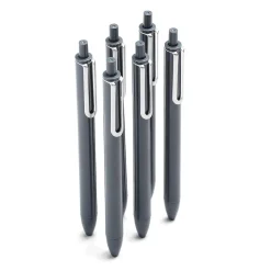 Poppin Luxe Retractable Gel Pen, Medium Point, Black Ink, 6/Pack (104449) Outlet