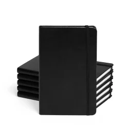 Poppin , Medium, Hard Cover Notebooks, Black, 25/Pack (104115) Best