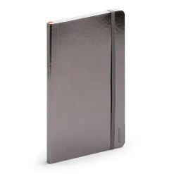 Poppin Medium Soft Cover Notebooks, Gunmetal, 25/Pack Clearance