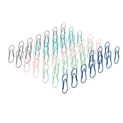 Poppin Modern Paper Clips, .31" x 1.5", Assorted, 50/Pack (105922-MC) Clearance