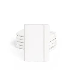 Poppin Professional Notebooks, 3.5" x 5.5", College Ruled, 96 Sheets, White, 25/Set (104142) New