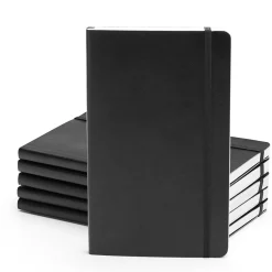 Poppin Professional Notebooks, 5" x 8.25", Wide Ruled, 96 Sheets, Black, 25/Set (104124) Online
