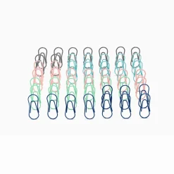 Poppin Standard Paper Clips, Assorted Colors, 50 Clips/Pack (108620) Online