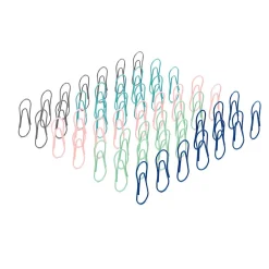 Poppin Standard Paper Clips, Assorted Colors, 50 Clips/Pack (108620) Online