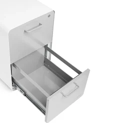 Clearance , Stow 2-Drawer File Cabinet, White & Light Gray (101834) File Cabinets