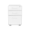 Stow 3-Drawer Mobile Vertical File Cabinet, Letter/Legal Size, Lockable, 24"H x 15.75"W x 20"D, White (100425) File Cabinets
