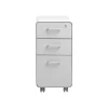 Sale The Sort-It-Out 3-Drawer Mobile Vertical File Cabinet, Letter/Legal Size, Lockable, White/Light Gray (104743) File Cabinets