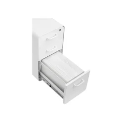 The Sort-It-Out 3-Drawer Mobile Vertical File Cabinet, Letter/Legal Size, Lockable, 25