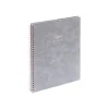 Poppin Velvet Professional Notebooks, 8.25" x 10.25", Narrow Ruled, 40 Sheets, Gray/Silver (106160)