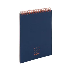 Poppin Work Happy Notebook, 5.8" x 8.25", Ruled, 40 Sheets, Lagoon + Clay (107491) New