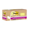 100% Recycled Paper Super Sticky Notes, 3" x 3", Canary Collection, 70 Sheets/Pad, 24 Pads/Pack (654R-24SSCY-CP) Post-It Notes