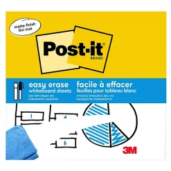Sale Easy Erase Plastic Adhesive Dry-Erase Whiteboard, 9.1" x 9.1", 2/Pack (FWS-Sheets-2PK) Dry Erase