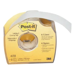 Post-it Labeling and Cover-Up Correction Tape, White (658)