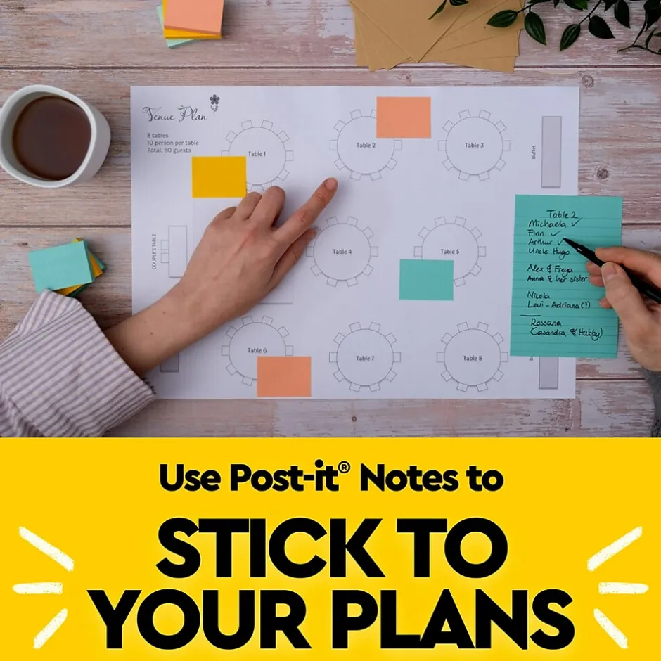 Clearance Notes, 1 3/8" x 1 7/8", Collection, 100 Sheet/Pad, 24 Pads/Pack (65324APVAD) Post-It Notes