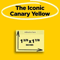 Discount Notes, 1 3/8" x 1 7/8", Collection, 100 Sheet/Pad, 12 Pads/Pack (653-YW) Post-It Notes