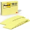 Hot Notes, 4" x 6", Canary Collection, Lined, 100 Sheet/Pad, 12 Pads/Pack (660YW) Post-It Notes