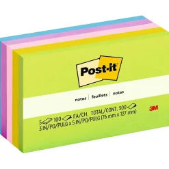 Discount Notes, 3" x 5", Collection, 100 Sheet/Pad, 5 Pads/Pack (6555UC) Post-It Notes