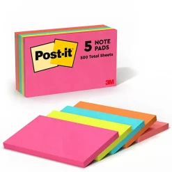 Clearance Notes, 3" x 5", Collection, 100 Sheet/Pad, 5 Pads/Pack (655-5PK) Post-It Notes