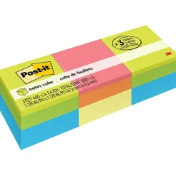 Best Notes, Assorted Collection, 1 7/8" x 1 7/8", 400 Sheet/Pad, 3 Pads/Pack (20513PK) Sticky Notes