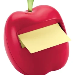 Best Pop-Up Apple-Shaped Dispenser for 3" x 3" Notes, Red, 1 Pad/Pack (APL330) Pop-Up Dispensers
