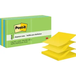 Discount Pop-up Notes, 3" x 3", Collection, 100 Sheet/Pad, 12 Pads/Pack (R330-12AU) Post-It Notes