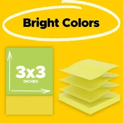 Pop-up Notes, 3" x 3", Jaipur Collection, 100 Sheet/Pad, 3 Pads/Pack (3301-3AU-FF) Post-It Notes