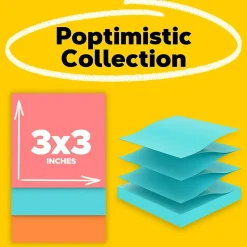 Best Pop-up Notes, 3" x 3", Collection, 100 Sheet/Pad, 12 Pads/Pack (R33012AN) Post-It Notes