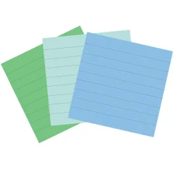 Online Recycled Super Sticky Notes, 4" x 4", Collection, Lined, 70 Sheet/Pad, 3 Pads/Pack (675R-3SST) Post-It Notes