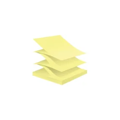 Hot Recycled Super Sticky Pop-up Notes, 3" x 3", Canary Collection, 70 Sheet/Pad, 6 Pads/Pack (R330R-6SSCY) Post-It Notes