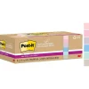 Clearance Recycled Super Sticky Notes, 3" x 3", Wanderlust Pastels Collection, 70 Sheet/Pad, 12 Pads/Pack (654R-12SSNRP) Post-It Notes