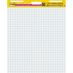 New ® Super Sticky Easel Pad, 25" x 30", White with Grid, 30 Sheets/Pad (560) Easel Paper Pads
