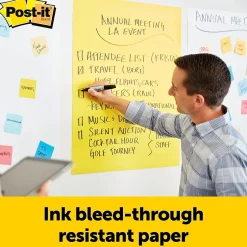 Super Sticky Easel Pad, 25" x 30", Lined, 30 Sheets/Pad, 4 Pads/Pack (561VAD4PK) Easel Paper Pads