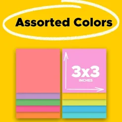Super Sticky Notes, 3" x 3", Collection, 45 Sheet/Pad, 15 Pads/Pack (654-15SSMULTI2) Post-It Notes