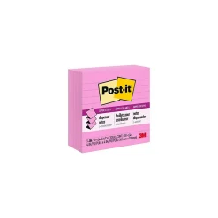 Best Super Sticky Notes, 4" x 4", Assorted Collection, Lined, 90 Sheet/Pad, 5 Pads/Pack (R440NPSS) Post-It Notes