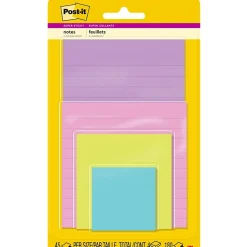 New Super Sticky Notes, Assorted Sizes, Supernova Neons Collection, 45 Sheet/Pad, 4 Pads/Pack (4622-SSMIA) Post-It Notes