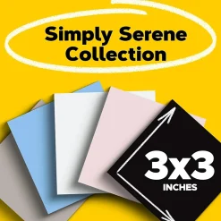 Discount Super Sticky Notes, 3" x 3", Assorted Collection, 45 Sheet/Pad, 5 Pads/Pack (3321-5SSNE) Post-It Notes