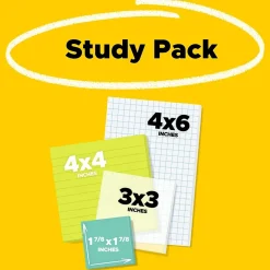 Sale Super Sticky Notes with Transparent Notes, Assorted Collection, 45 Sheet/Pad, 4 Pads/Pack (4622-SSGRID-TR) Post-It Notes