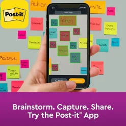 Online Super Sticky Notes Combo Pack, Assorted Sizes, Canary Collection, 90 Sheet/Pad, 12 Pads/Pack (4642-12SSCY) Post-It Notes